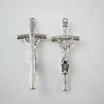 100pcs of Satin Papal Crucifix Cross Pendants - $29.35