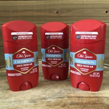 (3) Old Spice Champion Deodorant Aluminum Free Scent Of Fresh Air 3 oz Exp 12/25 - £15.86 GBP