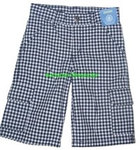 Gymboree NWT BOYS SHARK COVE GINGHAM LONG CARGO SHORTS - £11.18 GBP