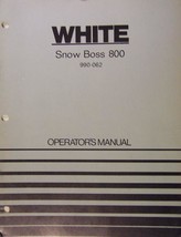 White Snow Boss 800 Walk-Behind Snow Thrower Operator&#39;s Manual - Model 990-180 - £7.99 GBP