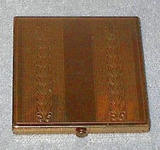 Vintage Wadsworth Gold Toned Ladies Case Compact with Mirror and Puff - £10.31 GBP