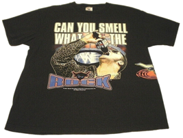 Dwayne Johnson Can You Smell What The Rock Is Cookin&#39; ? (Vtg 2001 Wwe L T-Shirt) - £134.45 GBP