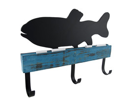 Chalk it to Me Fish Shaped Chalkboard with Wall Hooks - £10.77 GBP