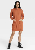 NWT Women&#39;s Who What Wear L/S Ribbed Knit Hooded Dress Sz Small - £18.17 GBP