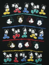 Disney Mickey Unlimited Men&#39;s Black T-shirt Yellow Red Blue Green Size X... - £23.50 GBP