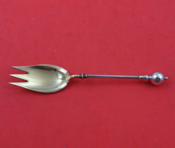 Ball End by George Sharp Sterling Silver Ice Cream Fork GW Bright-Cut 6&quot; - £146.63 GBP