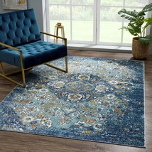 Rugs Area Rugs Carpets 8x10 Rug Modern Large Floor Living Room Bedroom Blue.Rugs - £143.08 GBP