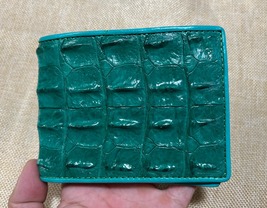 Genuine Turquoise Alligator Crocodile Skin Bifold Leather Men Wallets 054 - £28.96 GBP