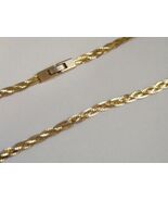 30" Gold tone braided chain necklace - $10.00