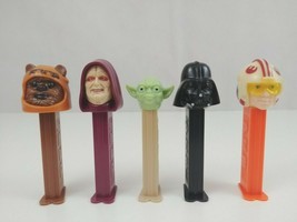 Vintage Lot of 5 Star Wars Pez Dispensers Includes Good Guys &amp; Bad Guys - $11.87