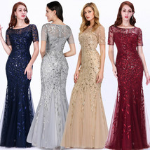 Ever-pretty Sequins Long Formal Bodycon Evening Gown Prom Dress Celebrit... - £39.95 GBP