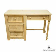 STANLEY FURNITURE Chalais Collection Solid Knotty Pine and Wicker 44&quot; Writing... - £231.04 GBP