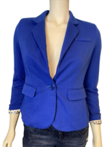 Love Tree Royal Blue Knit Blazer One Button Closure Size Small - £11.20 GBP