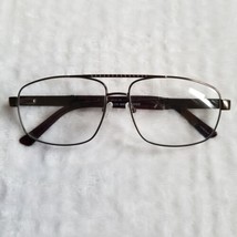 Enhance Men&#39;s Silver/Brown Eyeglasses Frames Matt Coffee 3920 62/15/150mm - £23.46 GBP