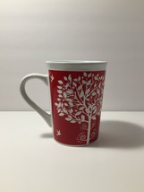 Christmas Cocoa Coffee Mugs Cups Partridge in a Pear Tree Design Red/White - $2.90
