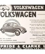 1954 Volkswagen Pride And Clarke Ltd Automotive Advertisement Automobili... - $27.34 CAD
