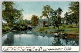 East Auburn ME Bobbin Mill Brock Small Bridge 1906 To Minot Maine Postcard E31 - $5.95