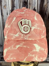 Womens Milwaukee Brewers Fan Favorite Pink Camo Tie Dye Strap Back Baseb... - $10.99