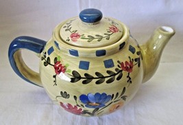 W.C.L. China Vintage Teapot Hand Painted Floral Design Multicolor - $12.86