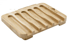 Bamboo Soap Dish Rustic Bar Soap or Sponge Holder Elevated Drainage Design Soap - £10.16 GBP