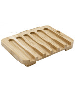 Bamboo Soap Dish Rustic Bar Soap or Sponge Holder Elevated Drainage Desi... - £10.19 GBP