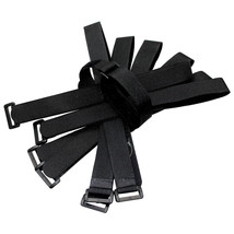 10 pcs 20&quot; by 3/4&quot; Black Wrap Cable Ties Wire Cord Straps Reusable Hook &amp; Loop - £11.18 GBP