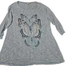 Est. 1946 Womens T-Shirt Multi-Color Size Medium Rayon Blend 3/4 Sleeve Pullover - $13.30