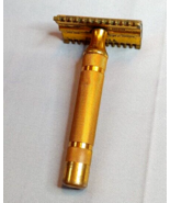 1930s Gillette Gold Plated Open Comb Safety Razor VG+ - £39.47 GBP