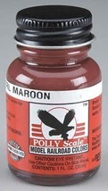 Testors 1oz. Bottle Polly Scale Acrylic Wisconsin Central Maroon F414200 - £8.31 GBP