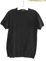 Mens Shirt Size S DKNY Black S/S Collarless Pullover Top $60 Value NWOT - £21.49 GBP