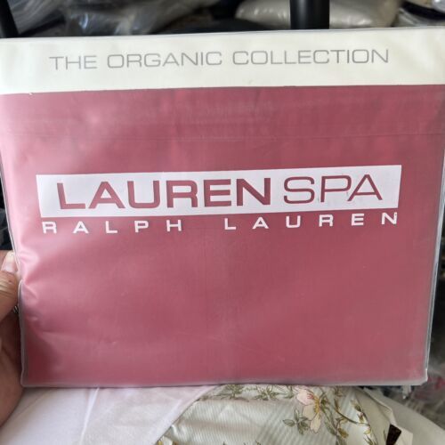 Primary image for New RALPH LAUREN SPA Organic Queen Flat Sheet Cinnabar Red Certified By IMO