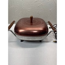 Wear-Ever Vintage Electric Frying Pan Hallite Copper Lid USA 11 inch Ski... - $746.34 MXN