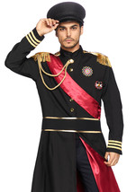 2PC Military General jacket wbadge accents and belt MEDLGE BLACK - £74.53 GBP
