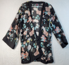 Vince Camuto Floral Blouse  Womens Size XS Multicolor Top Long Sleeve Open Front - £8.86 GBP