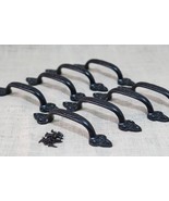 8 Decorative Handles Drawer Pulls Cabinet Door Large Gate Black Garden Shed - €30,38 EUR