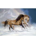 painting Giclee Horses running Oil wall art Art Printed on canvas - £9.04 GBP+