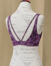 Athleta Exhale Bra, small (D-DD), floral tie dye purple, EPC - £22.15 GBP