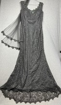 Montage Mon Cheri Formal Lace Gown Dress Rhinestone Size 14 Mother of Br... - $229.88