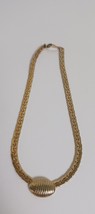 Vintage Goldtone Herring Direction One Chocker Necklace 15&quot; Marked - $252.48 MXN
