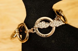Victoria Secret Jewelry 10KT Gold Plated Rhinestone Angel Wings Bracelet - £19.94 GBP