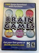 Brain Games PC CD-ROM Video Game 2011 Software VALUSOFT challenge puzzles trivia - £6.59 GBP