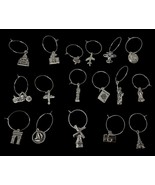 Explore the World Drink Charms Markers Set - Wine Glass Stemware Tags fo... - $9.44 CAD