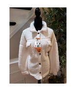32 Degrees Heat Sherpa Jacket White Fuzzy Button Front XL/XXL Cozy Winte... - $53.92 CAD