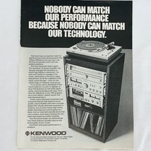 Vintage 1970&#39;s Kenwood Component Home Stereo System Magazine Print Ad 8x11 - £5.27 GBP