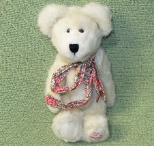 Boyds Bears #1 Mom Vintage Plush 1999 Teddy Ivory Pink Floral Ribbon Jointed 10" - $16.20