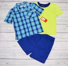 NEW Infant Boys 24m KIDGETS 3pc Outfit Set Summer T-Shirt Button Shirt S... - £6.28 GBP