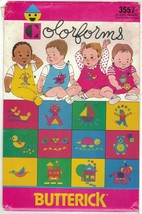 Butterick 3557 Colorforms Baby Romper, Overalls, Jumper Transfers Pattern Uncut - £13.10 GBP