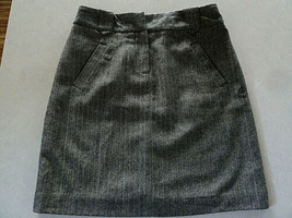 Vintage Carole Little womens Mini skirt sz 6 Wool Blend Herringbone with pockets - £19.45 GBP