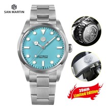 San Martin 39mm Explore Limited Edition Watch Men YN55 10Bar Luminous Retro Sapp - £439.66 GBP
