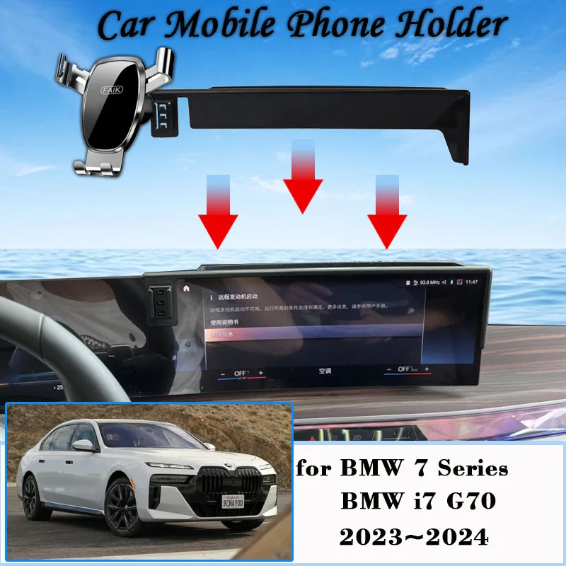 Car Mount for BMW 7 Series i7 G70 2023 2024 Air Vent Mobile Phone Holder GPS - £15.80 GBP+